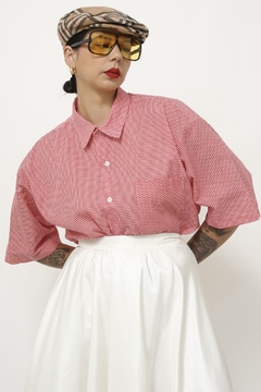 Camisa xadrez vermelha vintage - loja online