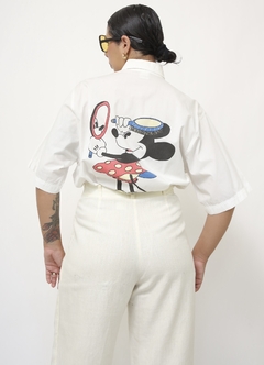 Camisa vintage MINNIE branca - comprar online