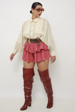 Shorts babado western rosa - comprar online