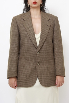 Blazer xadrez marrom classico - loja online