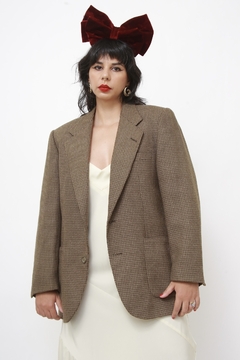 Blazer xadrez marrom classico - comprar online