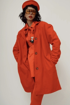Casaco vermelho feltro vintage - loja online