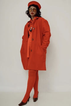 Casaco vermelho feltro vintage - comprar online