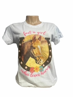 Tshirt Fem Just a Girl na internet