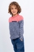 Sweater importado con recorte y bolsillo ciego - comprar online