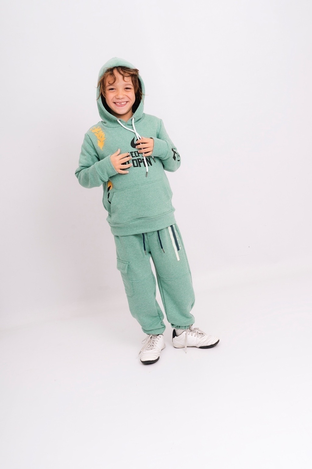 Jogger rustico cargo NEVER GIVE UP Popeye Kids