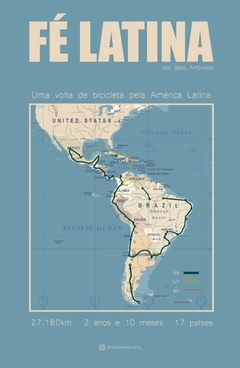 MAPA AMÉRICA LATINA (Com a rota) - 30x45cm