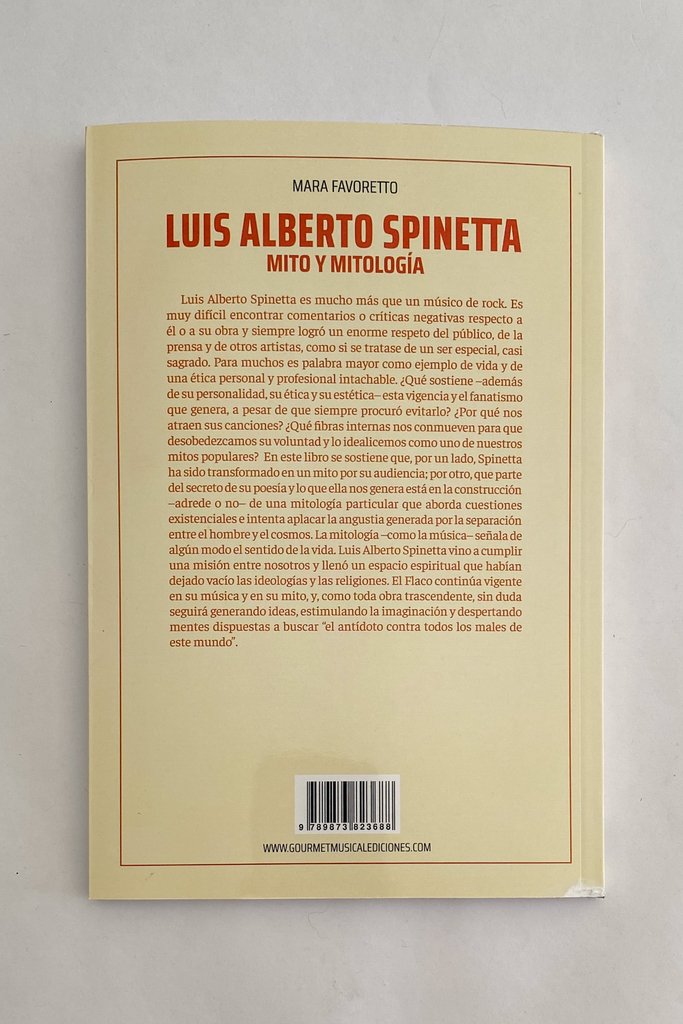 Libro Luis Alberto Spinetta , Mito Y Mitologia De Mara Favor