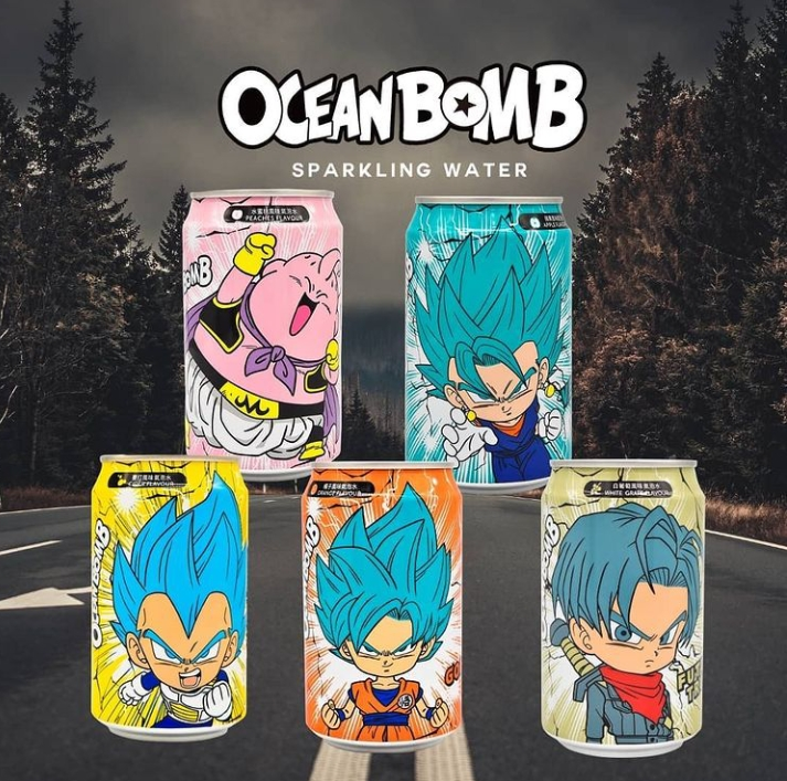 Refrigerante Dragon Ball Trunks do Futuro sabor Uva Verde Ocean