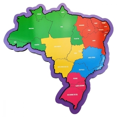 Quebra Cabeça Educativo Mapa Brasil Regiões Estados Capitais - Babebi na internet