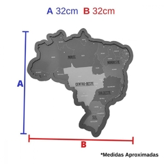 Imagem do Quebra Cabeça Educativo Mapa Brasil Regiões Estados Capitais - Babebi