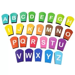 Alfabeto Móvel Completo Maiúsculo Minúsculo Leãozinho - Babebi na internet