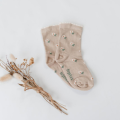 socks flor marron