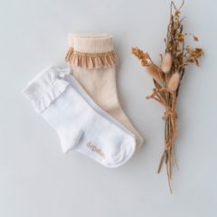 SOCKS APLIQUE BLANCO