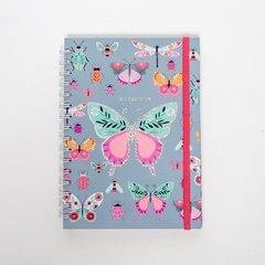 Cuaderno con elástico - Mariposas