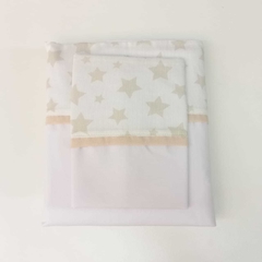 Sabana Cuna Comun Estrella beige - comprar online