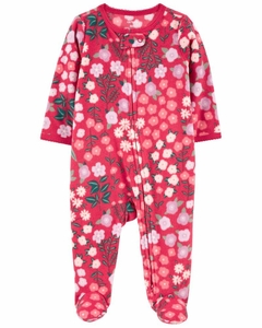 Carter´s Osito-Pijama Micropolar Cierre Floral