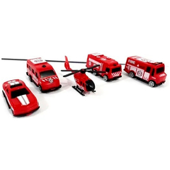 Set Autos Escuadrón De Bomberos x 5 - comprar online