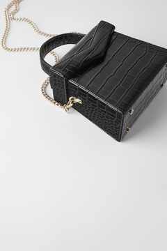 Zara animal embossed crossbody box bag - comprar online