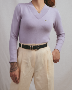 Suéter Lacoste lilás na internet