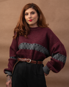 Blusão vintage tricot