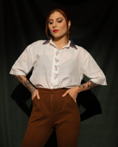 Camisa bordado vintage - comprar online