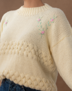 blusa de lã flower - comprar online
