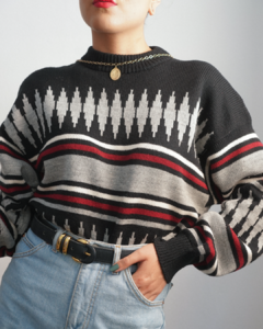 Suéter vintage estampado - Cherry