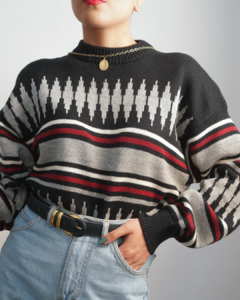 Suéter vintage estampado
