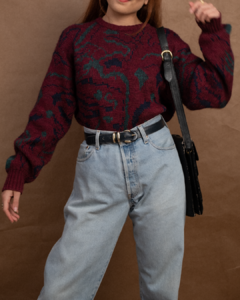 Blusão tricô vintage na internet