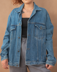 Jaqueta jeans vintage oversized g - comprar online
