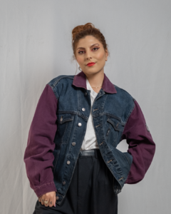 Jaqueta jeans oversized - Cherry vintage 