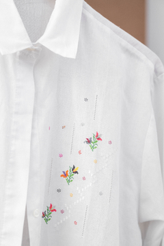Camisa manga longa bordada - Cherry vintage 