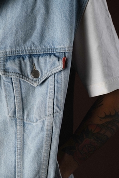 Colete jeans vintage na internet