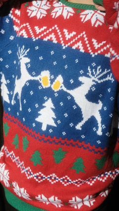 CHRISTMAS SWEATER JOLLY - Cherry vintage 