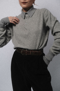Suéter Cinza Polo