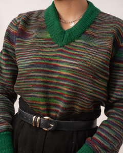 Blusa de lã listradinha vintage - comprar online