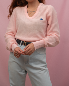 Suéter rosa Lacoste vintage