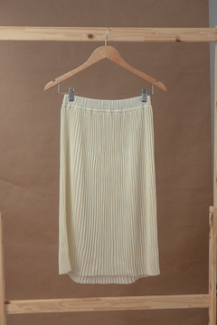 saia plissada creme vintage - comprar online