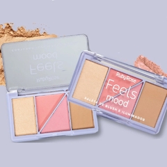 Paleta de Blush e Iluminador Feels Mood HB 7529/1 - RubyRose - comprar online