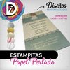 Estampitas Diseño Personalizado Papel Perlado Especial