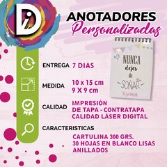 Imagen de Anotadores Anillado Diseño Personalizado Libreta - 30 Hojas