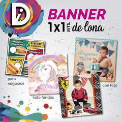 Banner Colgante 1x1 Gigantografias Lona Impresa Eventos - Diseño ideas Gráfica Integral