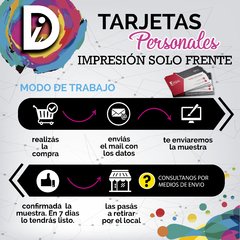 300 Tarjetas Personales Full Color Diseño Incl. - Frente en internet