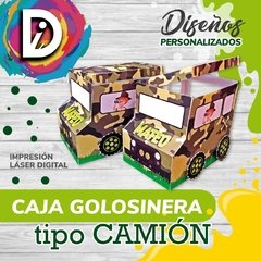 Caja Golosinera Candy Bar Modelo Camión