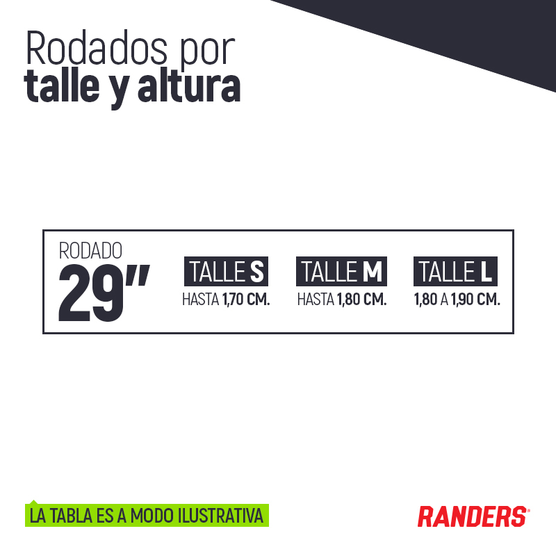Rodado 29 talle m altura sales