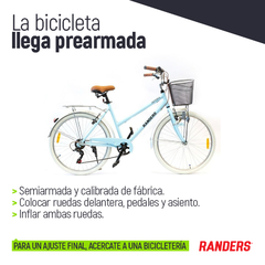 Bicicleta de Paseo R26 Mujer Vintage Celeste Randers BKE-726-C - tienda online