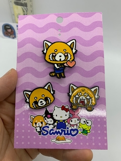 Set 3 pins Aggretsuko SANRIO