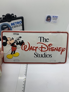 Placa matricula Mickey Walt Disney Studios metal