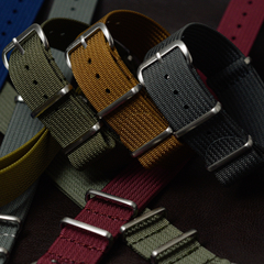 Ribbed Nato Strap Wine Red 22 mm en internet